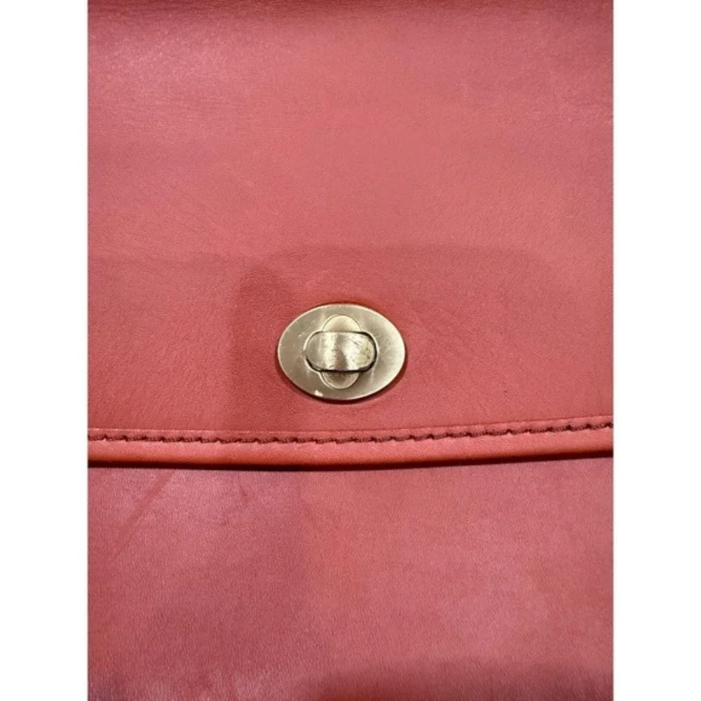Vintage Coach Beekman Briefcase‎ 303-22 Burnt Orange Leather Messenger Bag Korea